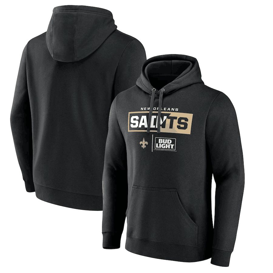 Men 2023 NFL New Orleans Saints black Sweatshirt style 1->new orleans saints->NFL Jersey
